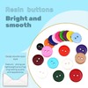12 Pcs Sewing Buttons, 2-Hole Round Resin Buttons, Black, 15mm