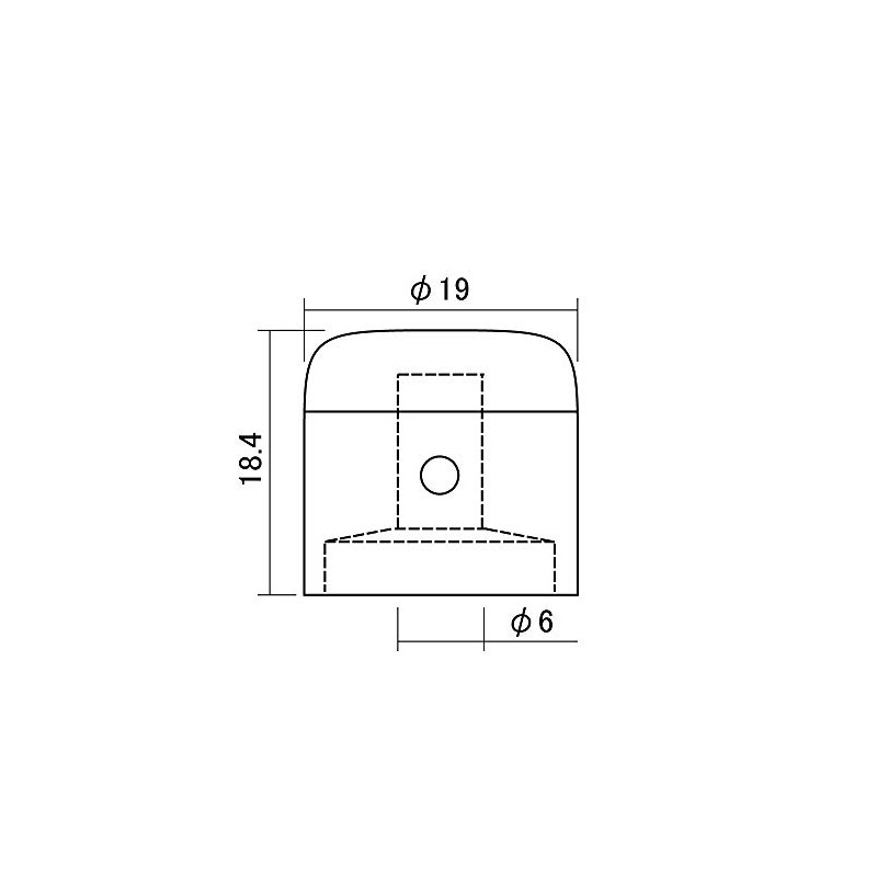 SCUD Metal Knob, Millimeter Size Cosmo Black MKCK-19