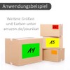 150 Labels in Neon Yellow, 10 x 7 cm, Neon