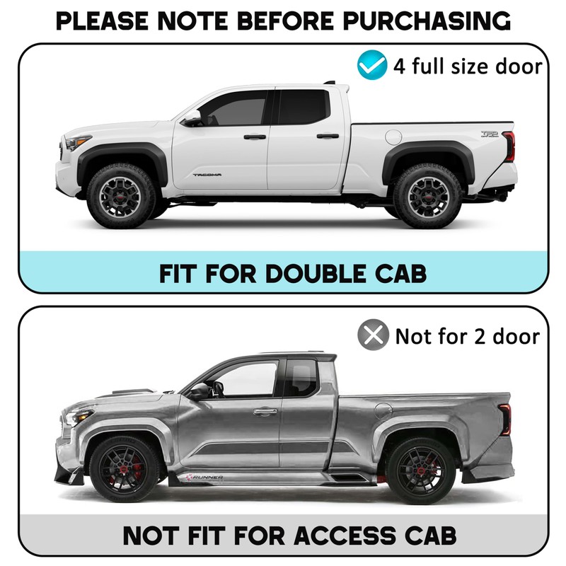 SENSHINE for Toyota Tacoma 2024 2025 4th Gen Double Cab