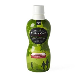 Medline ENT697 Active (Critical Care) Liquid Protein, Sugar-Free Citrus Berry, 30 oz., 21 g of Protein, 1 Bottle