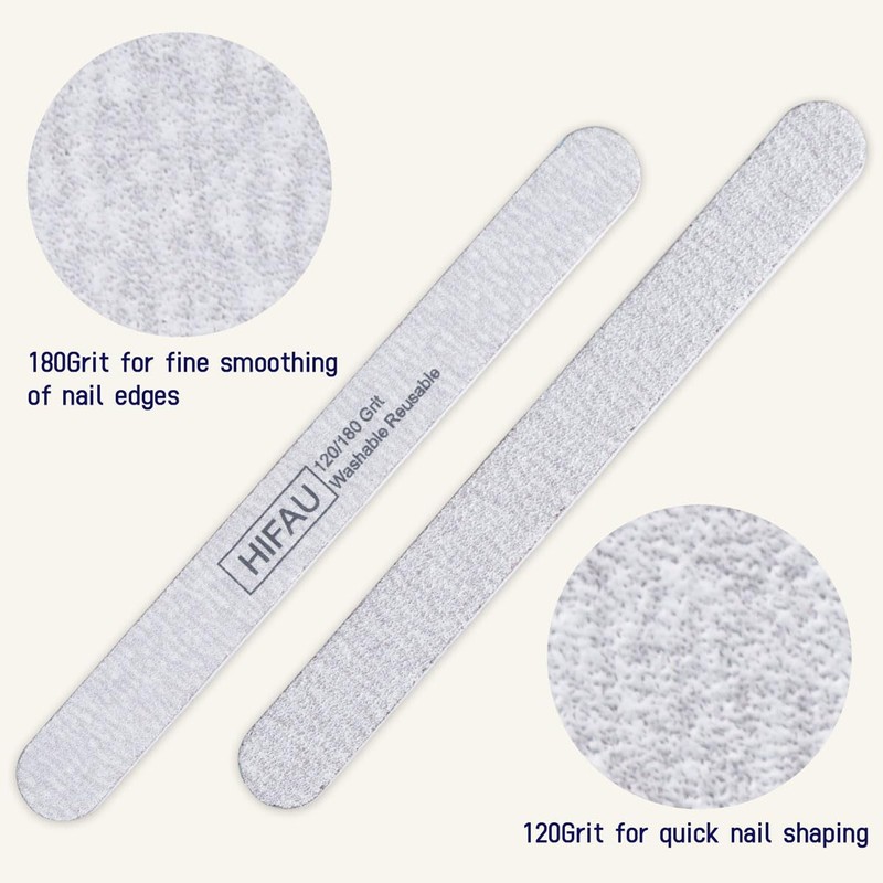 HIFAU Nail Files and Buffer Set, Nail File Upgrade 100/180