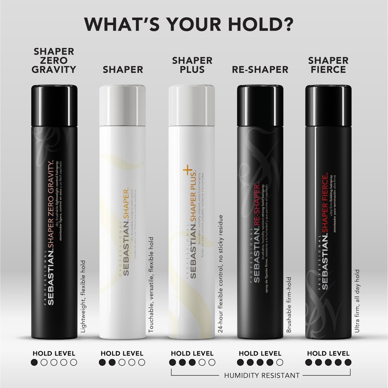 Sebastian Professional Shaper Zero Gravity Hairspray | Brushable-Lightweight, Flexible Hold