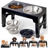 OSLIFE Plato para Perro，Comedero Elevado para Perro y Gato con