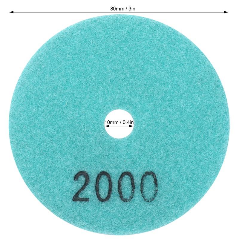 10Pcs 3in Diamond Wet Polishing Pad Soft Grinding Discs Polisher