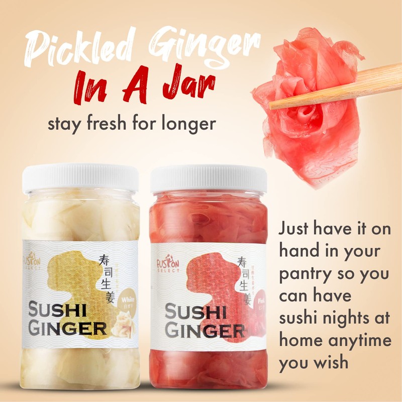 Fusion Select 3 Packs Pink Sushi Ginger - Natural Sliced