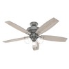 Hunter Fan 52 inch Casual Matte Silver Indoor Ceiling Fan