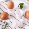4 Pcs White Plastic Egg Cups, Simple Portable 100ml Egg