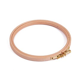 Elbesee 5"/12cm Diametre Wooden Embroidery Hoop with Metal Screw Fastening, Wood, No Colour, 13x13x1 cm