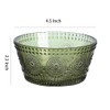 WAIT FLY Embossed Sunflower Glass Bowl Salad Bowl Candy Dish,