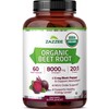 Zazzee USDA Organic Beet Root 20:1 Extract, 60 Vegan Quick