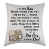 Son Throw Pillow Cover from Dad Father Graduation Gift for