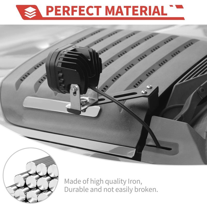 amayum fit for Chevy Silverado 2007-2013 Ditch Light Brackets LED