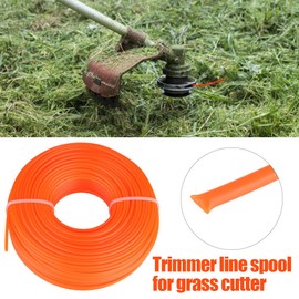 Grass Trimmer Line 2.4 mm Trimmer Line, Trimmer Line Nylon String Trimmer Line for Heavy Duty Trimmer Round Line Wire for Mower Cutters (50 m, 100 m, 120 m) (50 m)