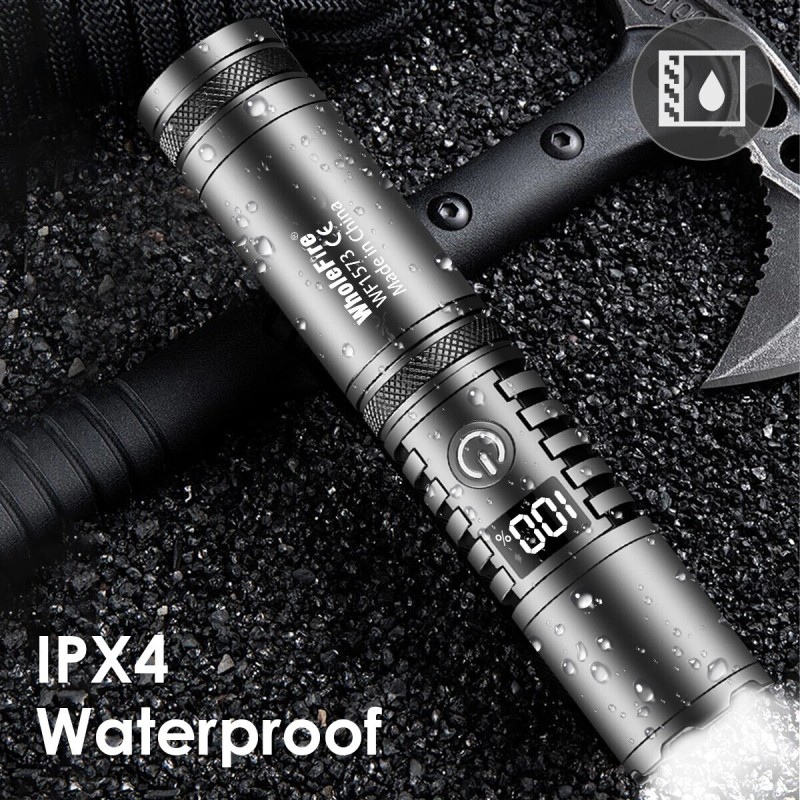 50000000Lumen Super Bright LED Tactical Flashlight Rechargeable LED Work Light