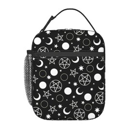 Ujkrvesj Moon Star Lunch Bag for Women Men Reusable Cooler Insulated Lunch Box Insulated Lunchbox Tote Bag for Office Work Picnic Hiking
