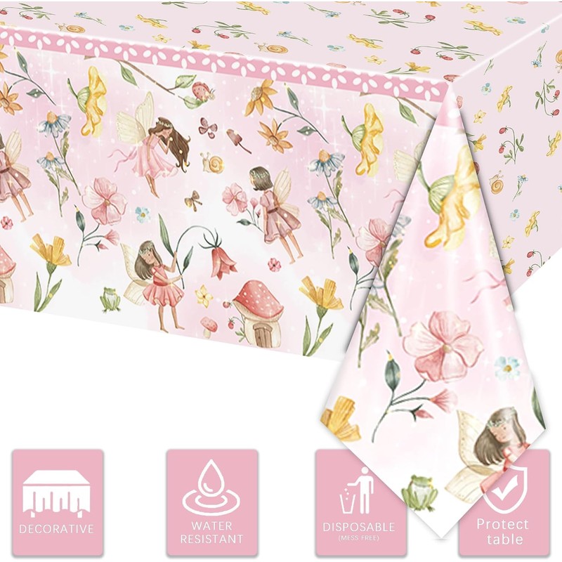 Pack of 2 Fairy Tablecloths, Fairy Tablecloth, Party Tablecloths, Table