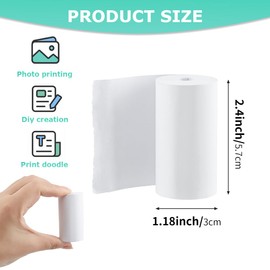 12 Rolls Kids Instant Camera Refill Print Paper, Compatible with Most Children Instant Print Cameras