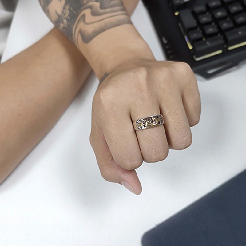 HETICA Pixiu Ring Feng Shui Lucky Ring Adjustable Good luck