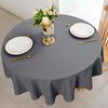 DWCN Round Tablecloth 180 Diameter Grey Table cloth Wipe Clean