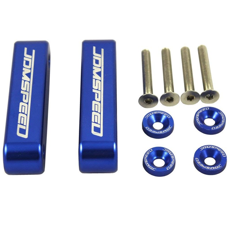 JDMSPEED Anodized Blue JDMSPEED Hood Spacer Hood Riser 3/4" Replacement