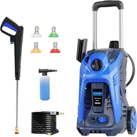 Electric Pressure Washer 4800PSI-Max 2.9GPM Pressure Washer with 25 Foot Hose, 16.4 Foot Power Cord, Soap Tank Car Wash Machine Yellow Ideal Cleaning for Patio