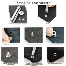 Exbrith 400 Pieces Eyelet Tool Kit, Metal Eyelets Grommet, Eyelet Tool for Tarpaulins, Tents, Curtains, Backpacks, Leather Crafts, Decoration, Shoes, Includes Three Tools and a Storage Box