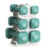 Tone Fitness 32 LB Neoprene Dumbbell Set with Storage Rack