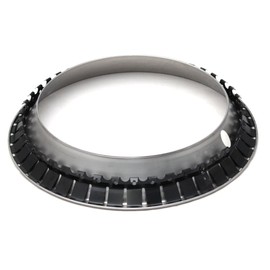 OxGord Beauty Trim Rings for 15 inch Rally Wheels 2 1/2 inch Deep, Rally Polished Stainless Steel with 360 Degrees Saw Tooth Clip Retention