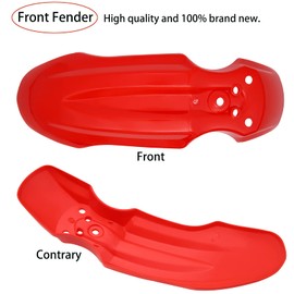 Kie CRF50 Plastic Kit XR50 Fender Kit Red White Fairing Fender Kit - Motorcycle Fender Fairing Body Work Kit Compatible with Honda CRF 50 XR 50 SDG SSR 107 110 125 Pit Dirt Bike