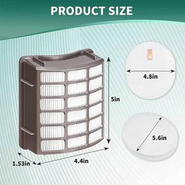 4 Foam + 2 Post-Motor Filters for Shark Navigator Professional NV70, NV80, NVC80C, NV90, NV95, UV420 for Shark Rotator Professional XL Capacity NV90 Replacement Parts XFF80 XHF80