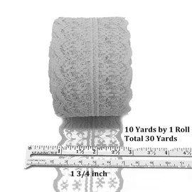 3 Rolls 10 Yards Floral Lace Ribbon Lace Trim Webbing Fabric for DIY Jewelry Making Craft Clothes Accessories Gift Wrapping (Orange)