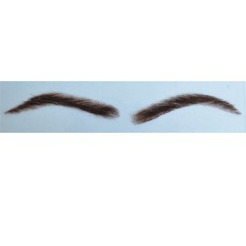 AIRAO Swiss Lace Base Human Hair Eyebrows 1 Pair Style 4#3(Darker Brown Color)