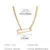 ANGLEQUEEN Safety Pin Necklace for Women Sparkling Crystal Dainty 18K