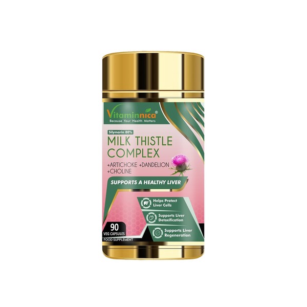 Vitaminnica Milk Thistle Complex | 80% Silymarin | High Strength
