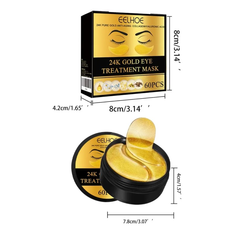 Parches Eelhoe 24k Gold Eye Treatment Mask 60u
