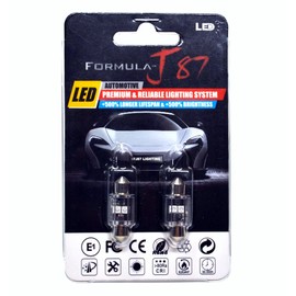 Formula-J87 LED Bulbs 3030 SMD 42mm 578 6411 212-2 211-2 – Interior Dome, Map, Door, Trunk, Cargo, Glove Box Light Replacement (Pack of 2) (Blue)