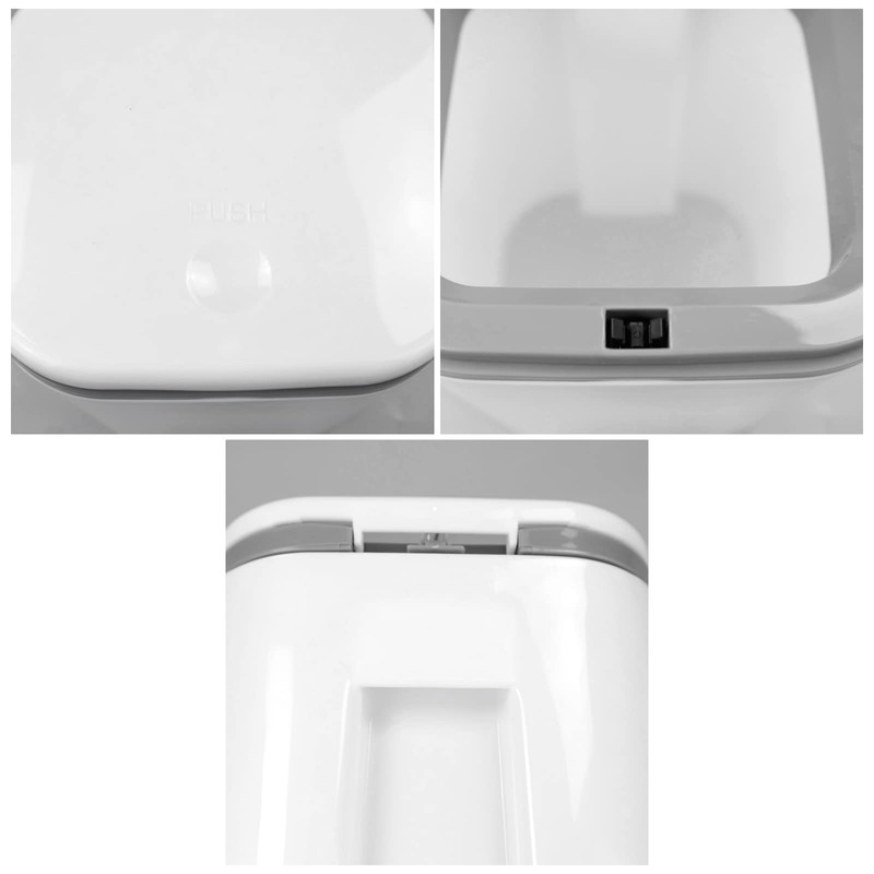 Dynko 2-pack Plastic Desktop Garbage Bin, Mini Trash Can (White)