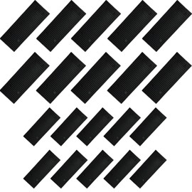 20-Pack Black Plastic Furniture Shims – Heavy-Duty Leveling Wedges in 2 Sizes (8cm x 3cm & 6cm x 2.6cm) for Toilets, Doors, Windows, Sheds & Tables – Snap & Cut-to-Fit Design