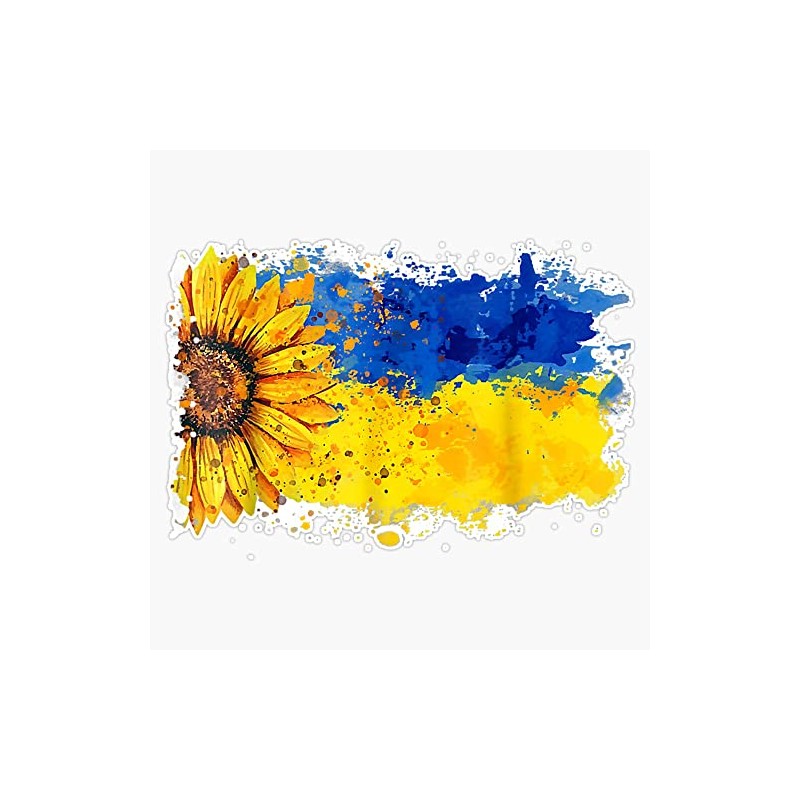 Magnet Ukraine Endearing Sunflower Flag Magnetic Sticker Decal 5"