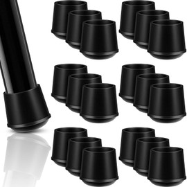 Treela 48 Pcs 1 Inch Folding Chair Leg Caps Heavy Duty Rubber Non Marring Furniture Leg Caps Round Hardwood Floor Protectors Chair Covers Protect Floors from Scratching