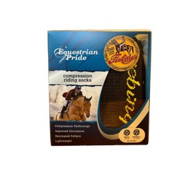 Fiebing's Equestrian Pride Compression Riding Socks Size Men's 8-10 Women's 9.5-11 - Perfect for Riding, Travel, Walking, Hiking, Running, Skiing, or Crossfit
