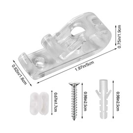 ShiningUU 8pcs Plastic Roller Roman Blind Chain Cord P Clips with Screws and Pillars, Child Safety Roller Blind Clips for Vertical/Roman Blinds, Window Blinds, Blind Fittings