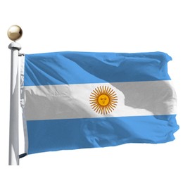 Argentina Flag 3x5 Ft Large, Both Sides 100D Polyester for Moderate-Outdoor&Indoor,Canvas Header Brass Grommets for Easy Display, 3' x 5' Argentinian National Flags