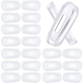 10 Pares Almohadillas Nasales de Silicona Suave Blanca Cubiertas Almohadillas de Nariz Antideslizantes para Gafas Cojín de Nariz