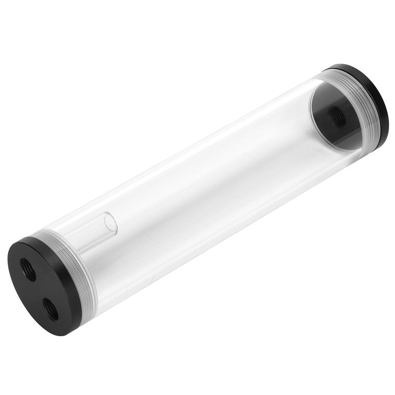 Water Cooling Tank Acrylic Cylindrical 3‑Hole G1/4 Thread Reservoir Computer