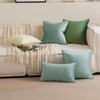 Miulee Set of 2 Velvet Cushion Covers, Flange, Wrapped Edge
