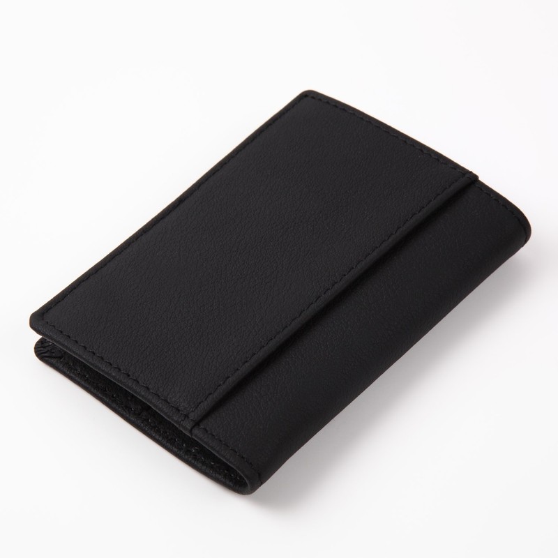 kerria.j (Yamabuki) Genuine Leather Wallet, Box-Shaped, Coin Case for Men,