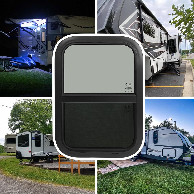NOVINO RV Windows for Cargo Trailer, 15" W x 22"