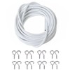 Net Curtain Wire 4m White Hanging Cord Cable set with